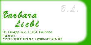 barbara liebl business card